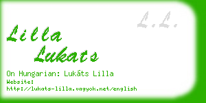 lilla lukats business card